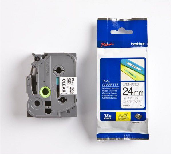 Brother Tapes TZeS151 24mm transparent/black (TZES151)