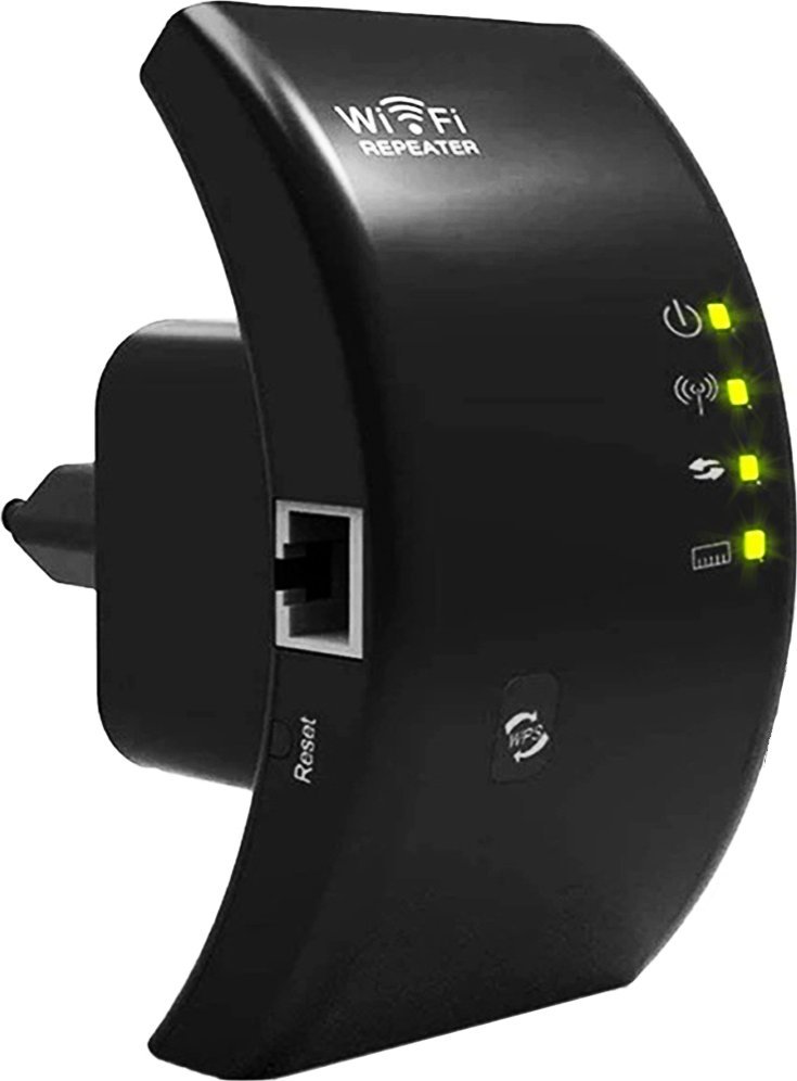 WZMACNIACZ SYGNAŁU WIFI WYGIĘTY W02 czarny