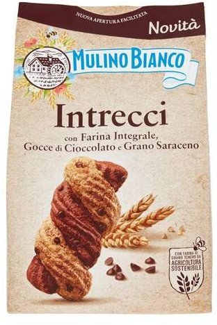 Mulino Bianco Włoskie ciasteczka Integralne warkocze 300g -