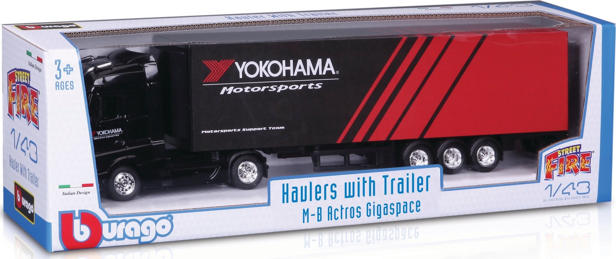 Bburago BBURAGO 1:43 haulers with trailer M-B Actros Gigaspace, 18-31460/18-31480