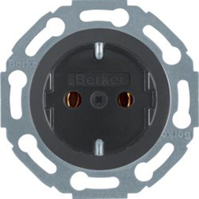 Berker 1930 Gniazdo SCHUKO czarne 474521