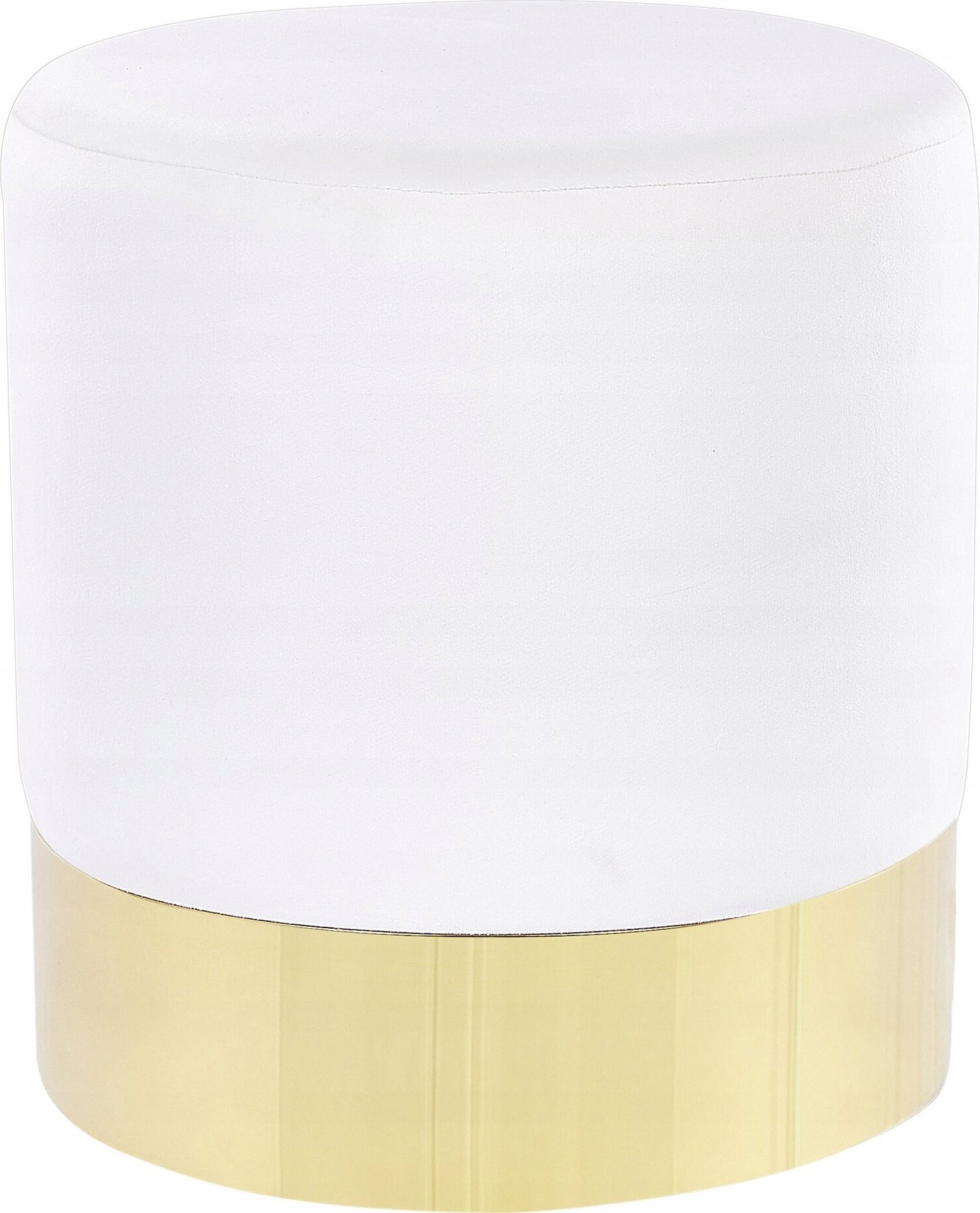 Beliani Puf welurowy ⌀ 39 cm biały SOPHIA