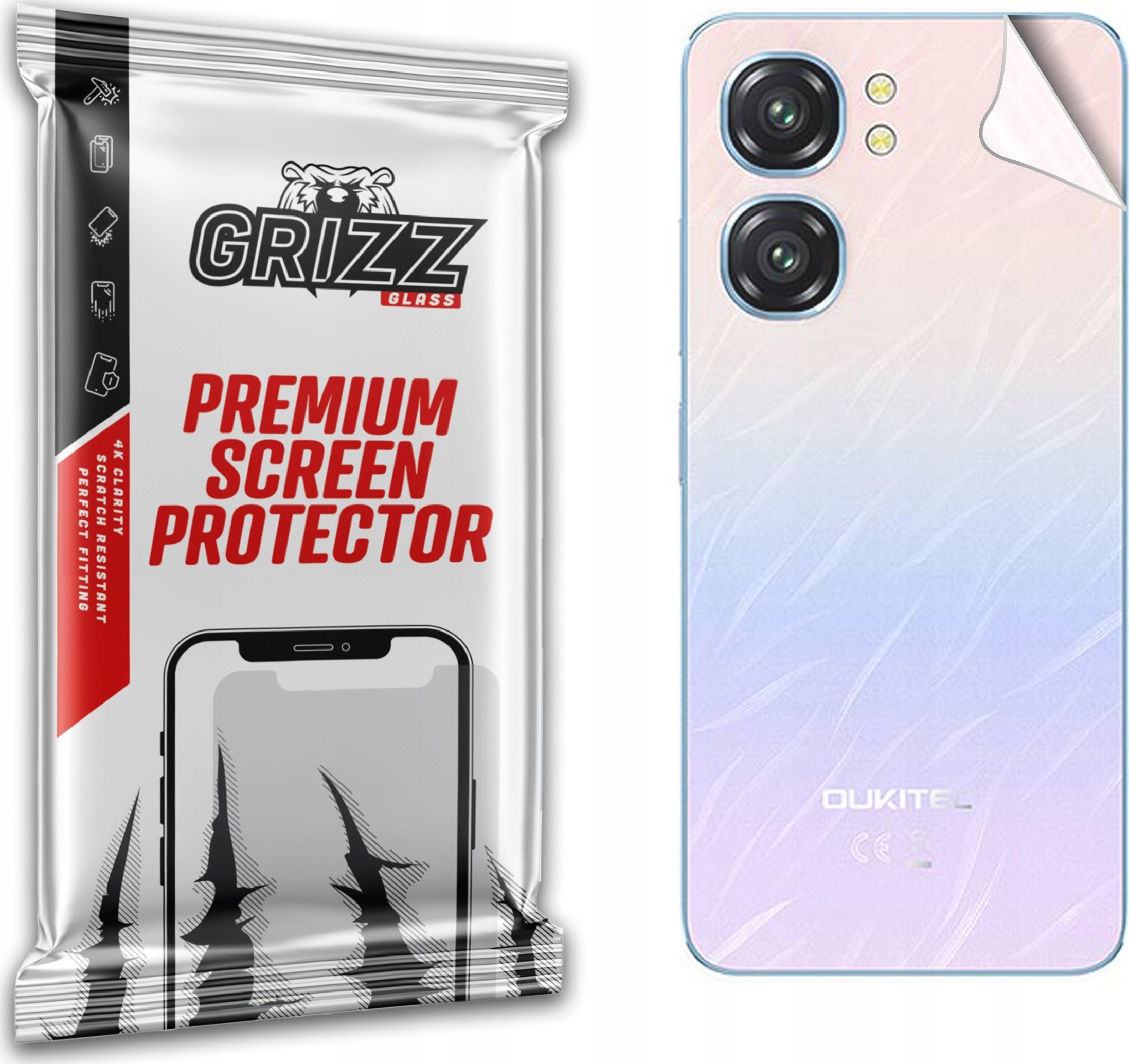 Folia na tył GrizzGlass SatinSkin do Oukitel C58 Pro