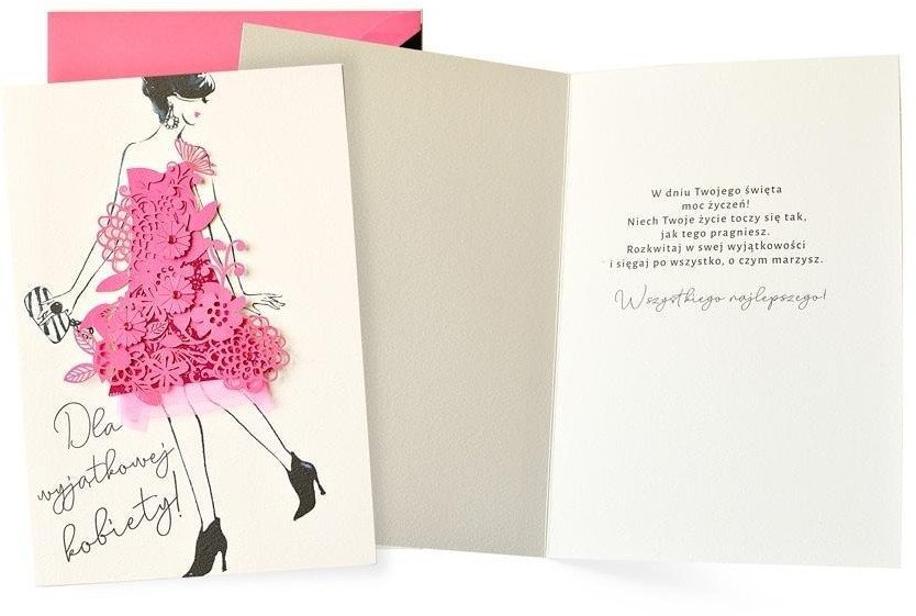 Karnet Ogólne życzenia sukienka