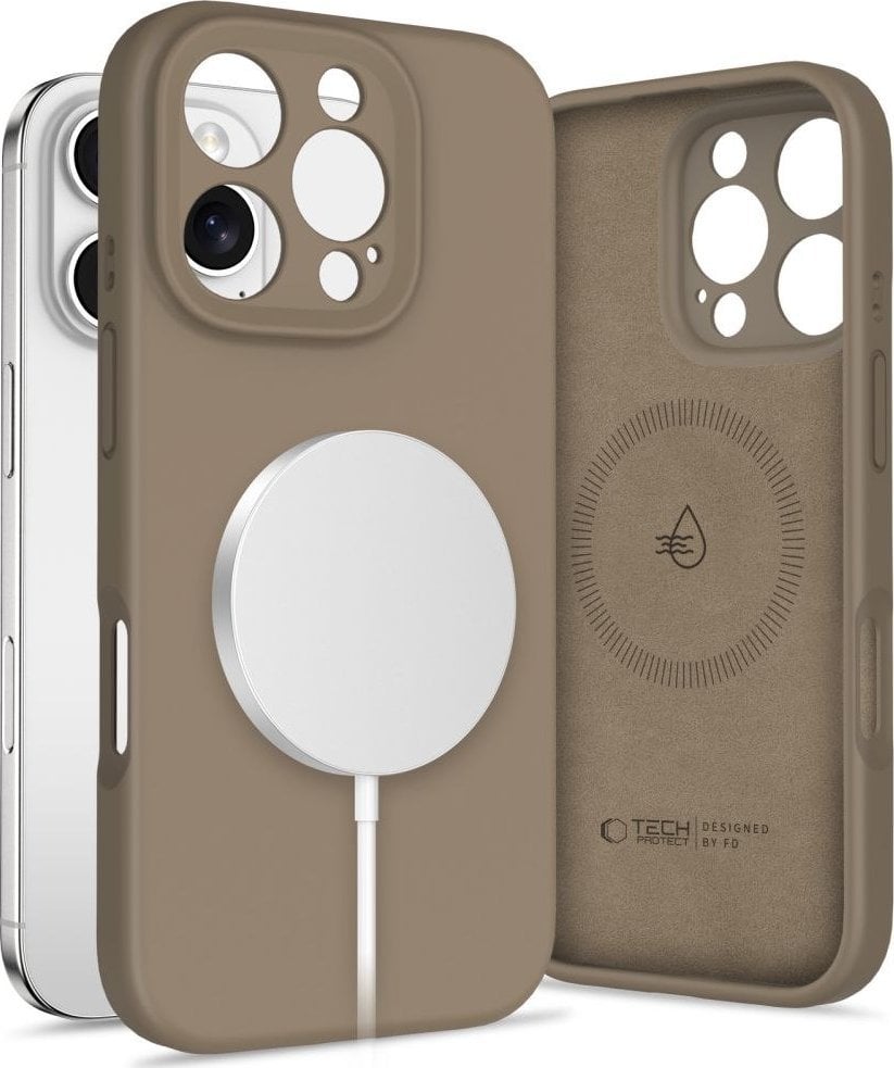 TECH-PROTECT LIQUID SILICONE MAGSAFE IPHONE 16 PRO MAX CHOCOLATE BROWN