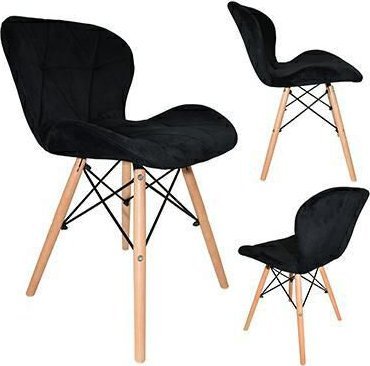 kontrast Krzesło do jadalni nowoczesne ZOE czarne