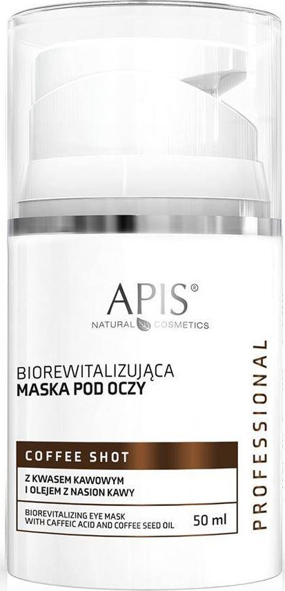 Apis Coffee Shot biorewitalizująca maska pod oczy z kwasem kawowym i olejem z nasion kawy 50ml