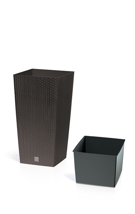 Prosperplast Doniczka Rato Square 225mm Umbra (DRTS225-440U)