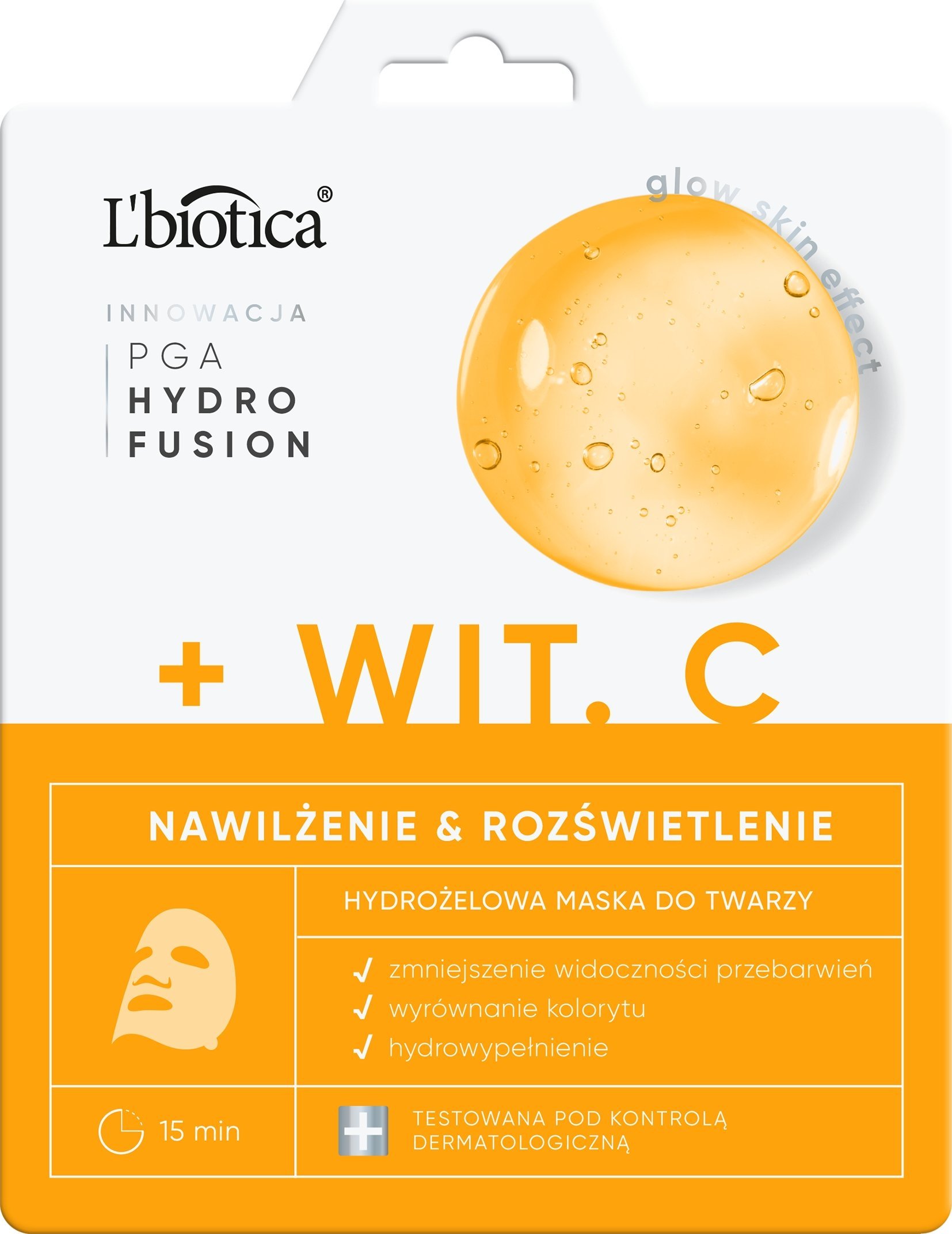 Lbiotica / Biovax L`biotica pga hydr fusion + witamina c hydrożelowa maska do twarzy-nawilżenie i rozświetlenie