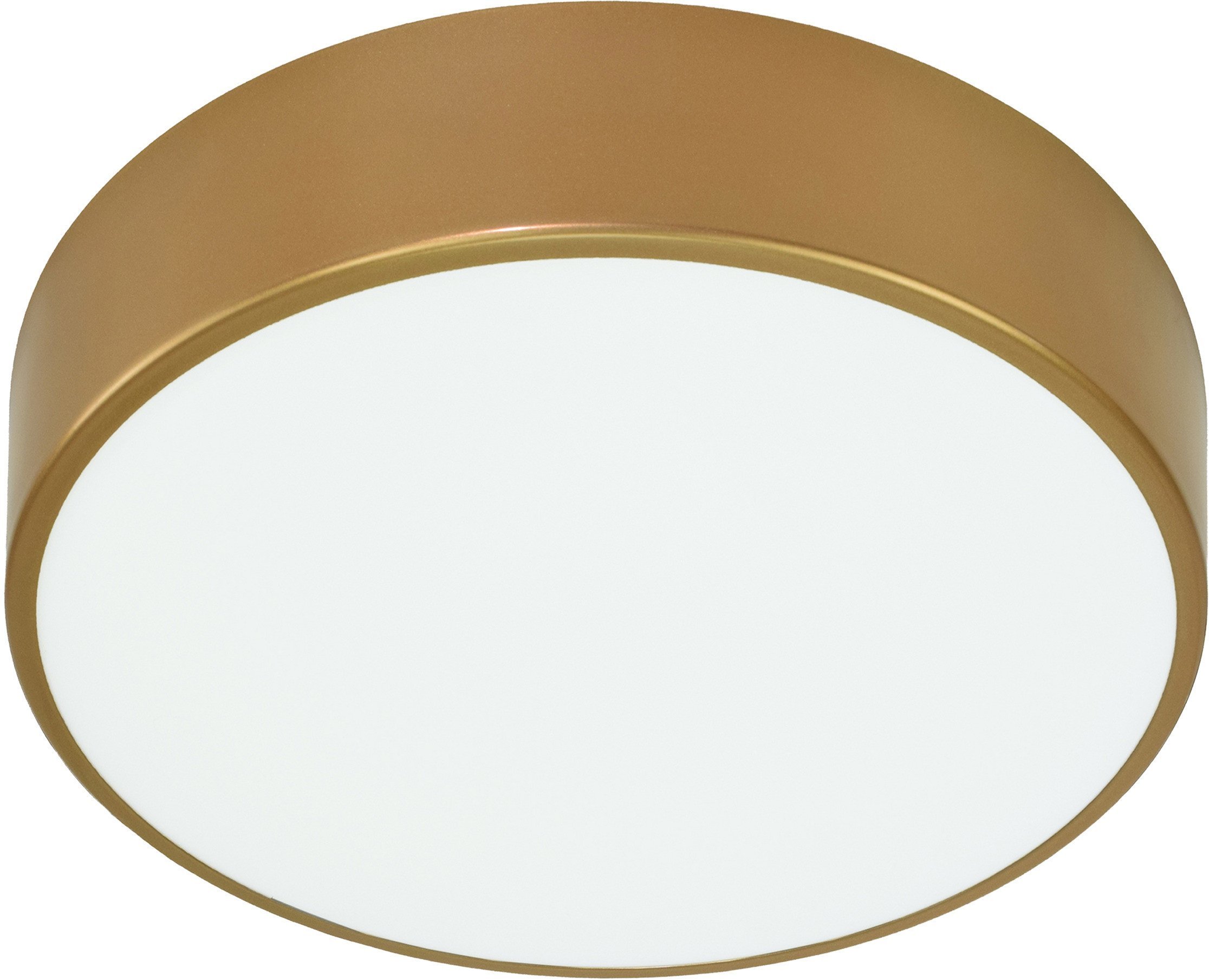 OVO plafon 2xE27 z mikrofalowym czujnikiem ruchu, 2x24W, złota stal, klosz szklany matowy, IP20, ? 300