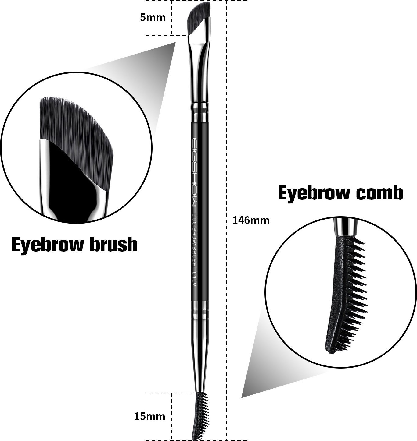 Eigshow Beauty Eigshow Beauty Pędzel do brwi Duo D109