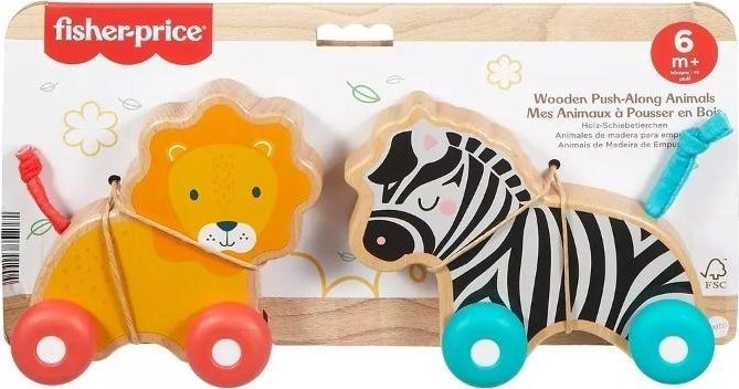 Fisher Price Zwierzątka drewniane do pchania