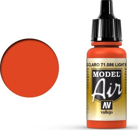 Vallejo Vallejo Model Air Light Red 71.086 uniwersalny