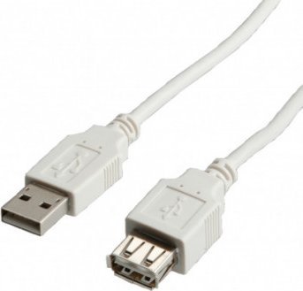 Kabel USB Secomp USB-A - USB-A 1.8 m Beżowy