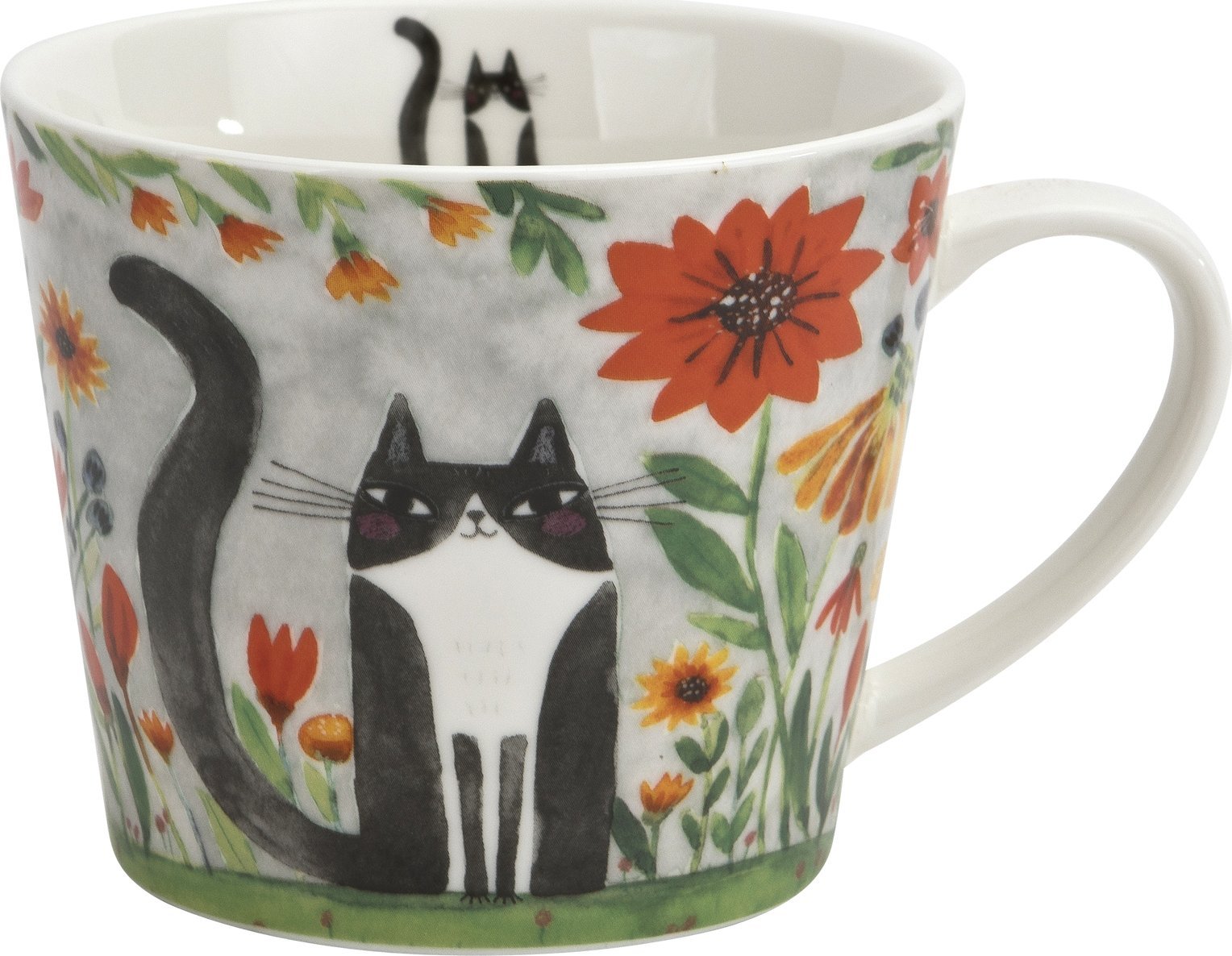 DUO Kubek porcelanowy 610 ml prosty Koci Świat Łąka