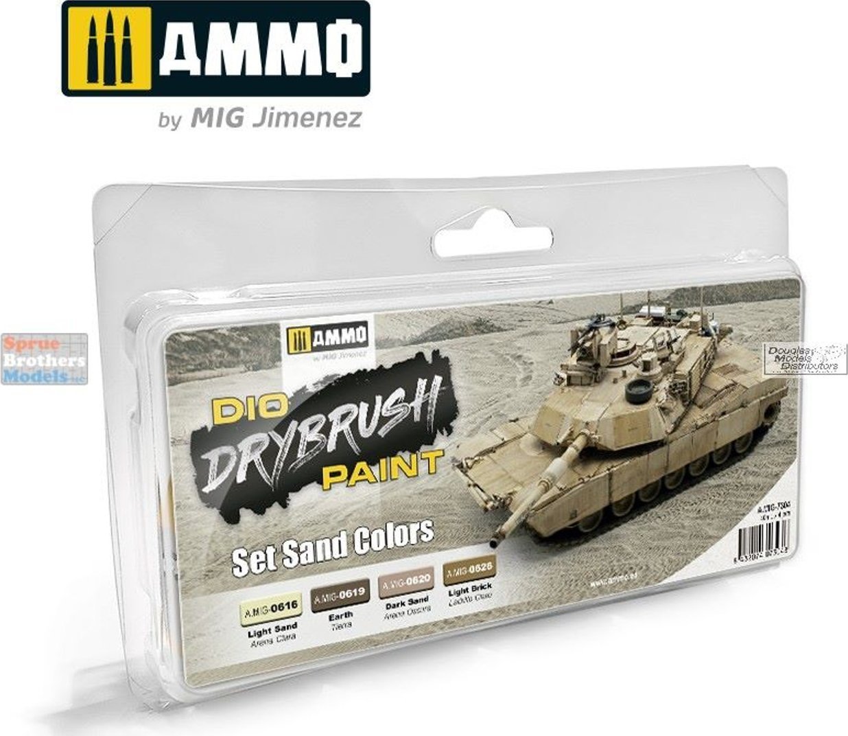 Vallejo Ammo: DIO Drybrush Paint - Set Sand Colors
