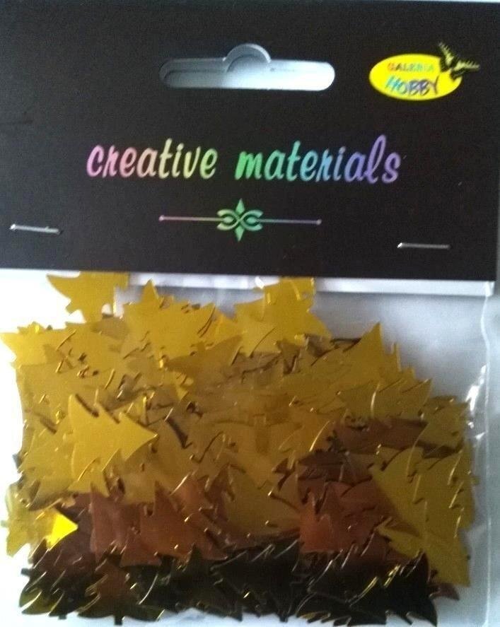 Party Deco Złote elementy z folii choinki 15g