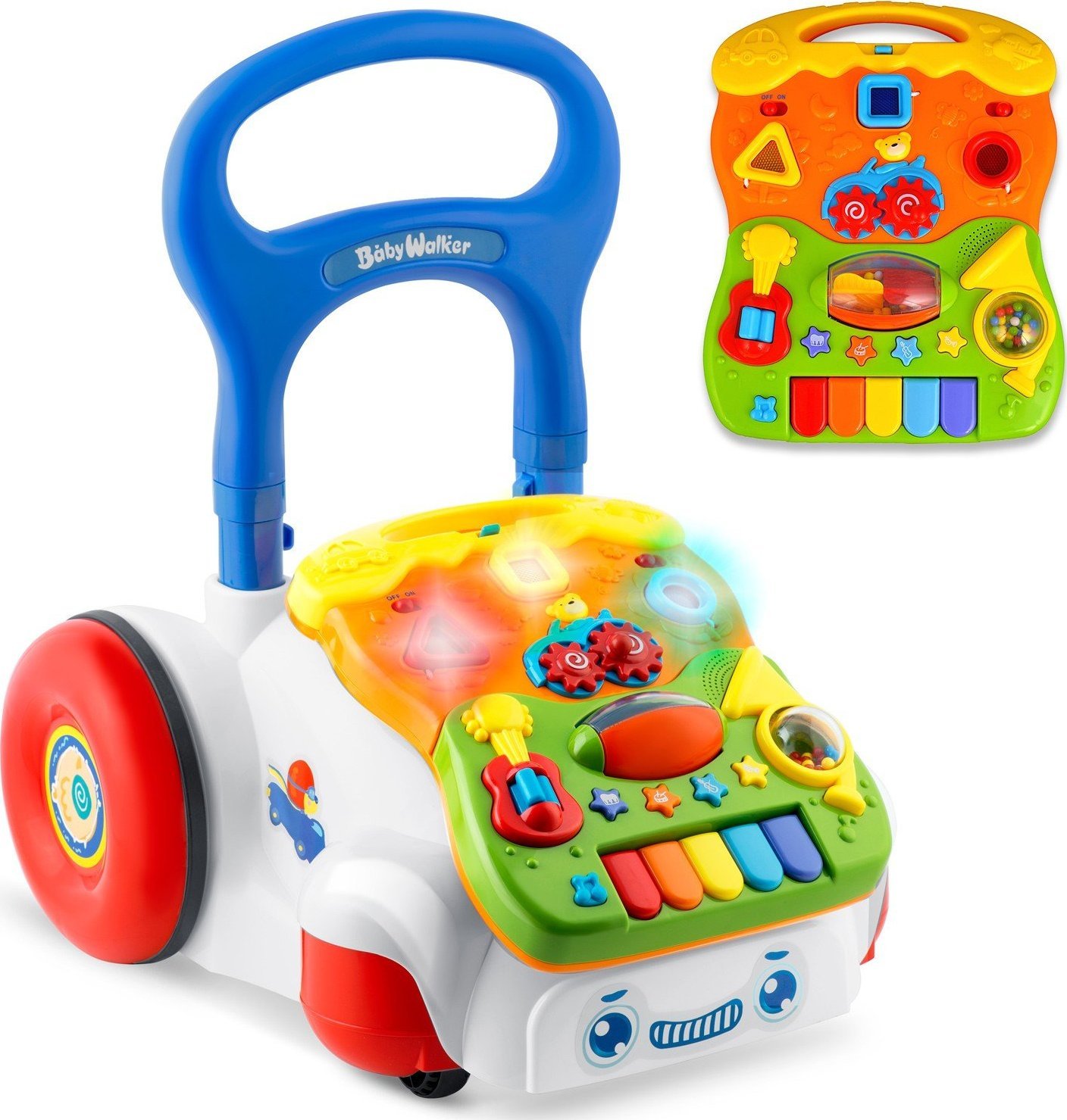 Ricokids Chodzik edukacyjny z muzyką 2w1 RK-744 Ricokids biały