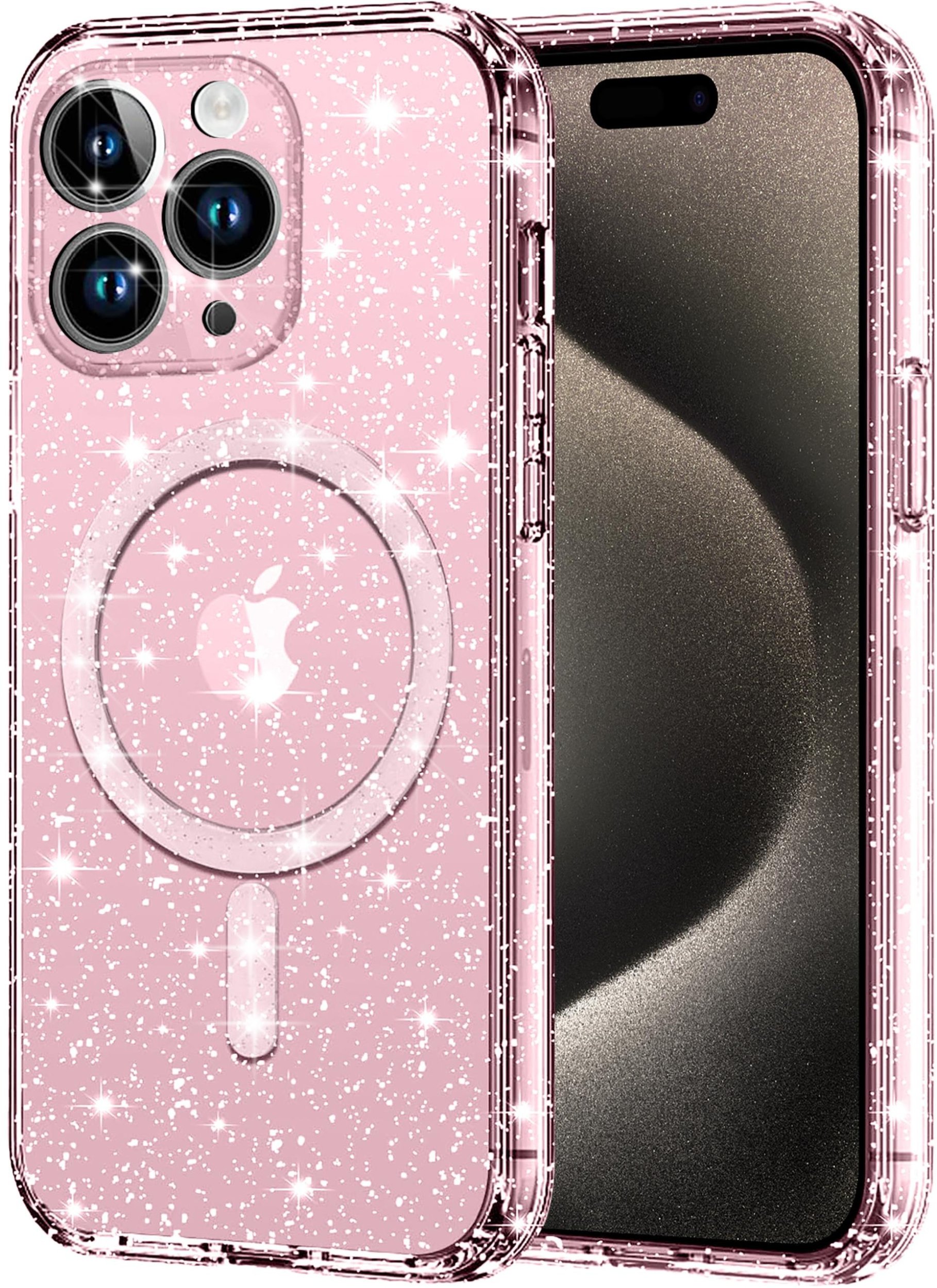 Etui do Apple iPhone 15 Pro BROKATOWE do MagSafe CLEAR CASE Szkło na ekran