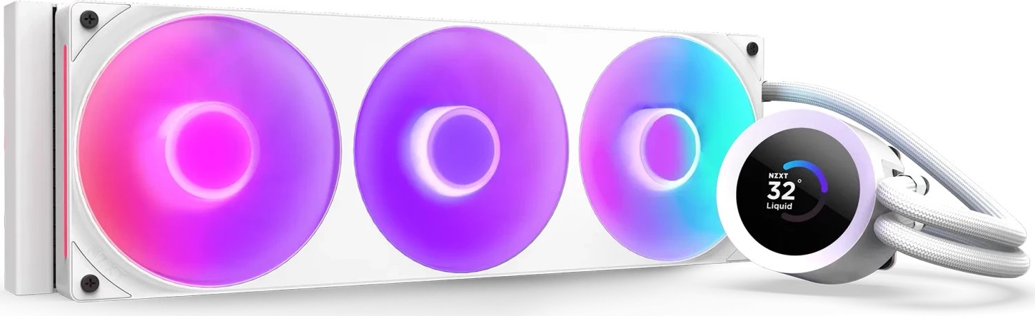Chłodzenie wodne Nzxt Kraken Plus 360 RGB Białe (RL-KR360-W2)