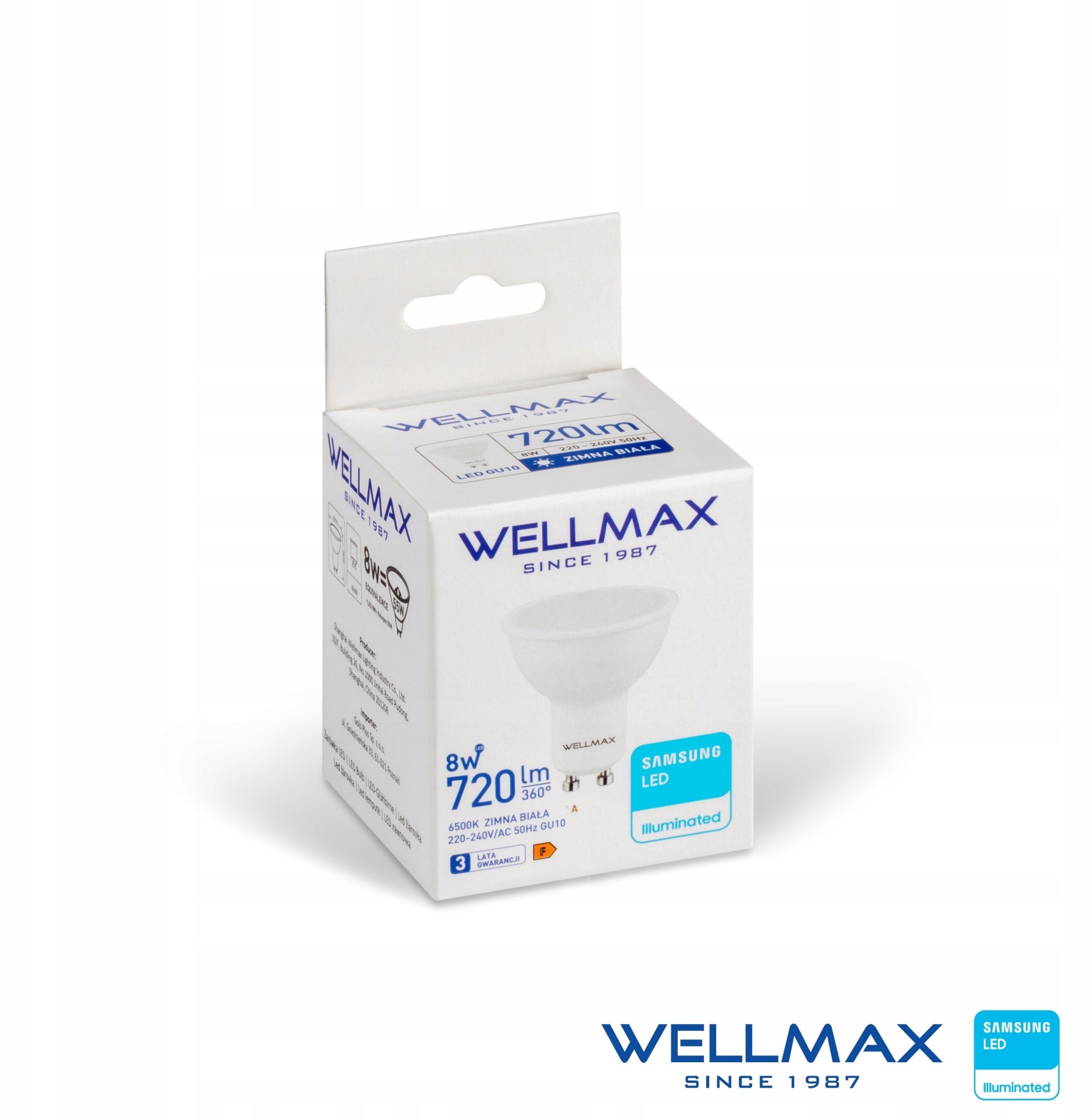 Żarówka LED 8W GU10 720 lm Zimna 6500K SAMSUNG / GOL100Z08