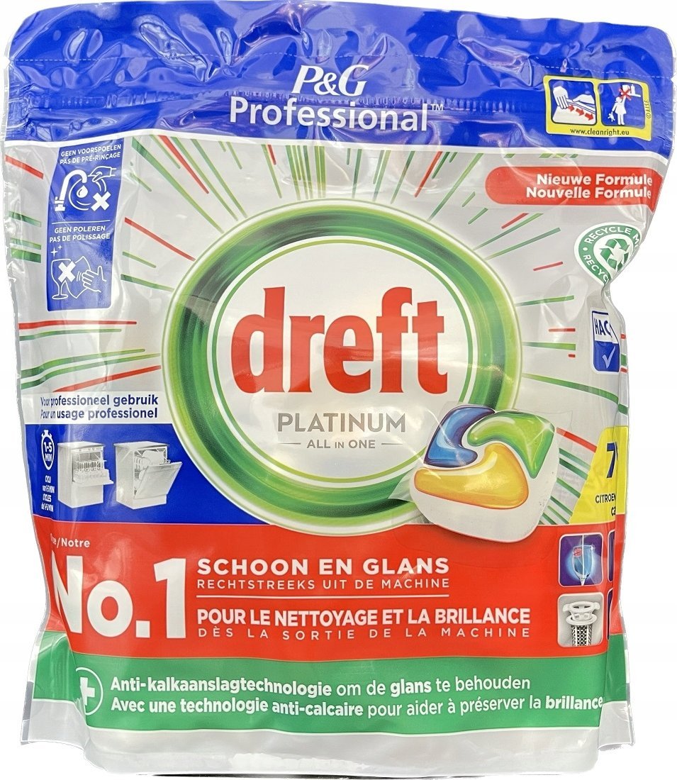 Dreft Dreft Platinum 75szt Tabletki Do Zmywarki Lemon 1118g