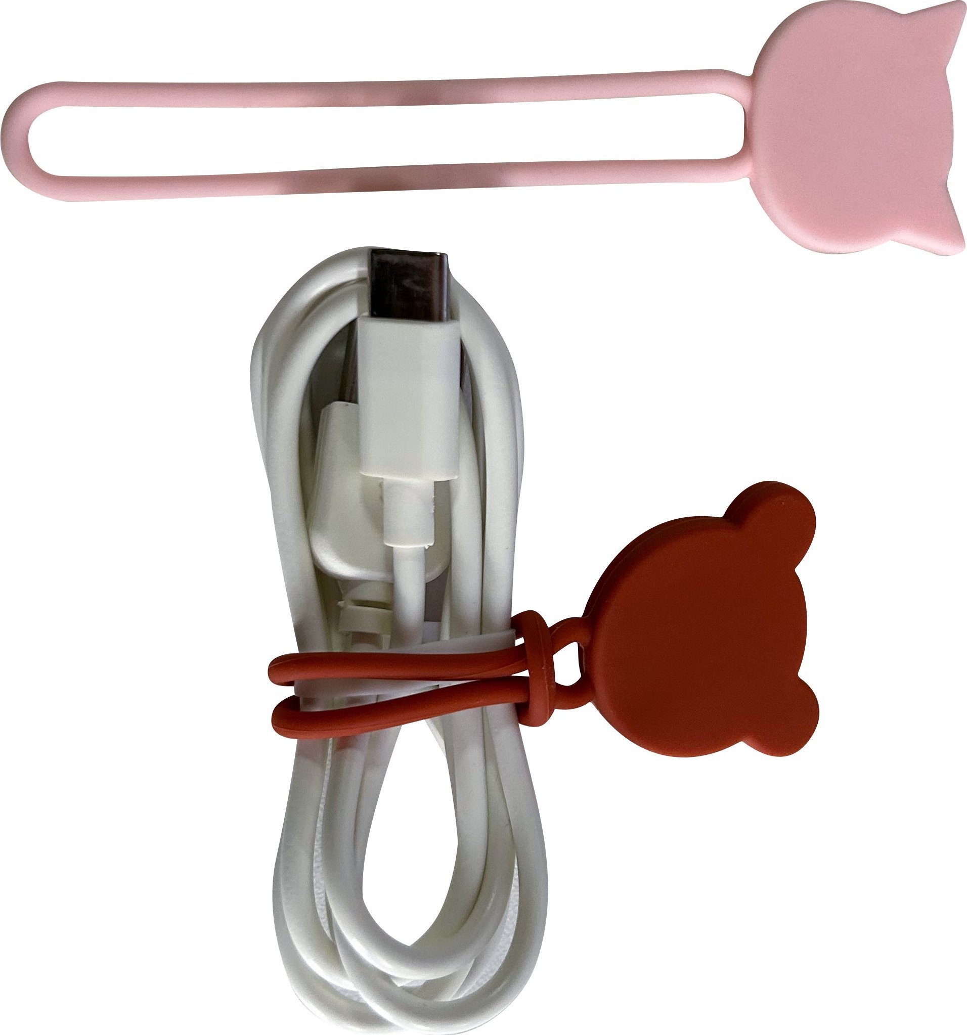 Hurtel Silikonowy zwijacz organizer kabla przewodu brązowy Silikonowy zwijacz organizer kabla przewodu brązowy