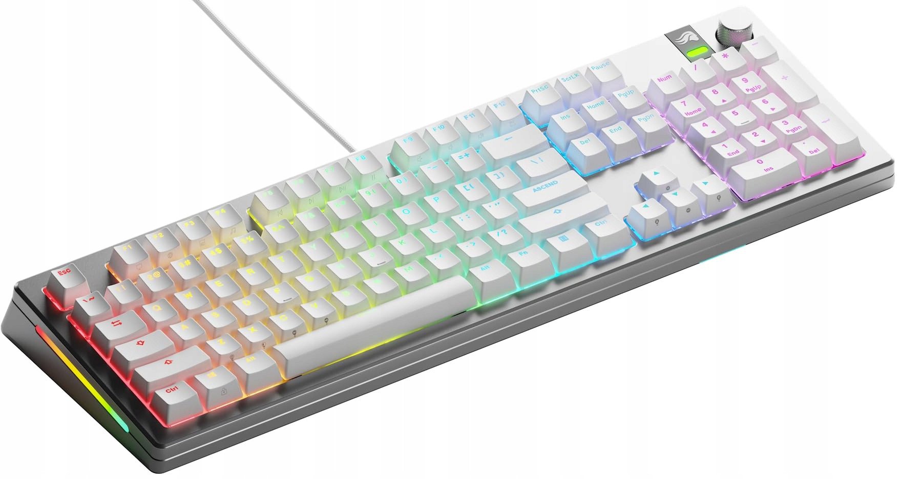 Glorious GMMK 3 Pro 100 % Custom Gaming-Tastatur - Pre-Built, ANSI (US), Fox Switches, silber