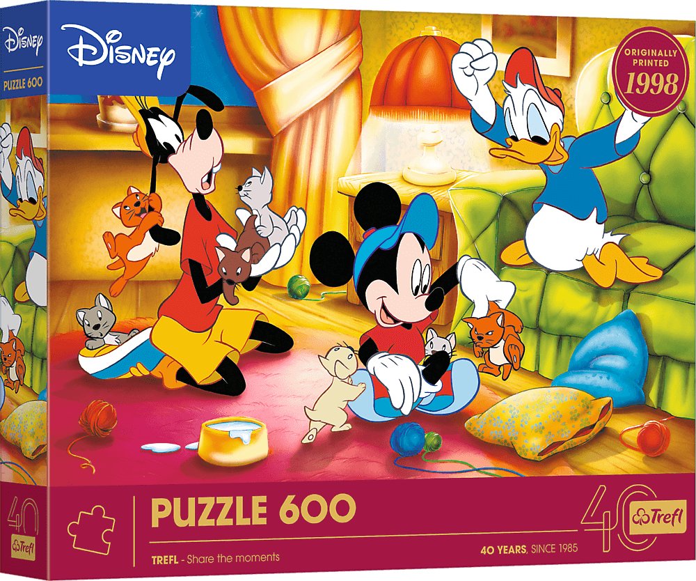 Trefl Puzzle Disney - 40-lecie Trefl - Myszka Miki i Przyjaciele 600 elementów (37601)