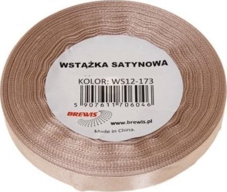 Wstążka satynowa migdałowa 12mm x 32m