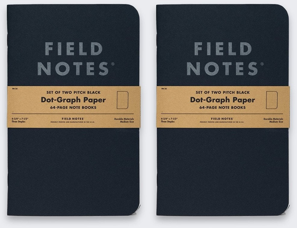 ASTRA art-pap Notes Field Notes Pirch Black Large Kropki 2 szt.