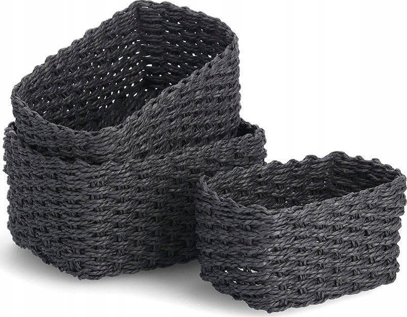 Zeller Koszyki do przechowywania, plecionka papierowa, 3 sztuki