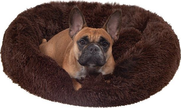 Springos Legowisko dla psa 70cm, pluszowe posłanie dla kota brązowy UNIWERSALNY