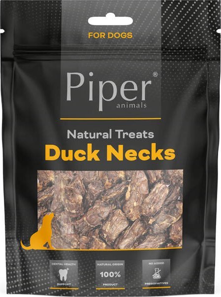 Piper Natural Treats Gryzaki naturalne dla psa suszone szyje kacze 200 g