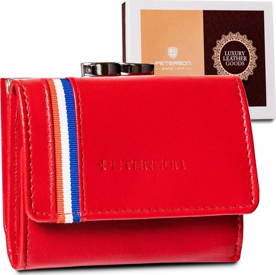 Peterson Mały, Skórzany Portfel Damski Z Systemem Rfid Protect