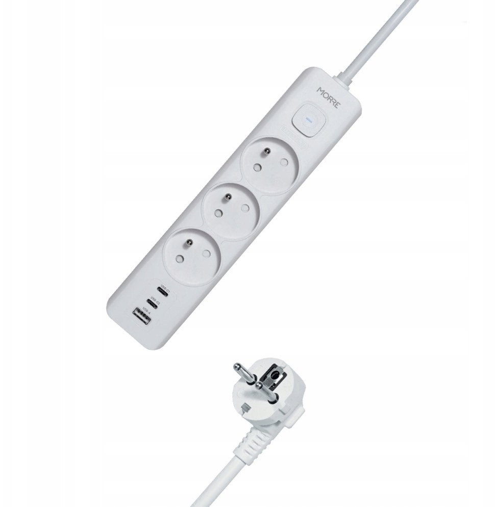 MORRE LISTWA ZASILAJĄCA 3G USB, 2xUSB-C,1,5m