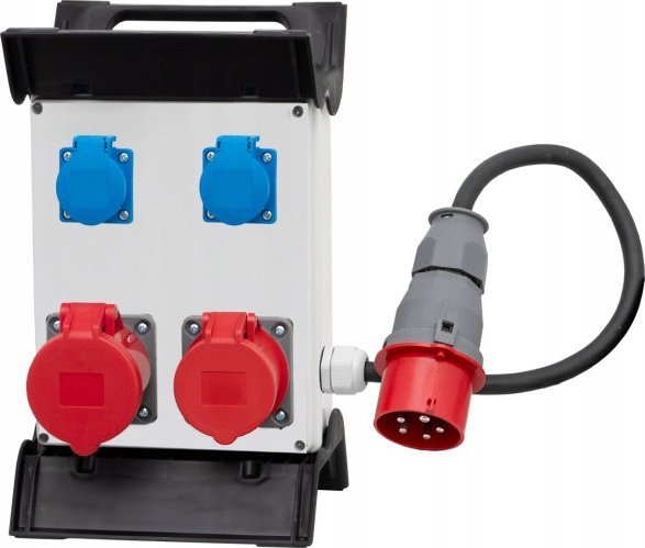 F-Elektro Rozdzielnica R-240 2x16A/5P, 2x230V + OW 5x2,5mm2-1,5m, Wt.16/5 stelaż plastik