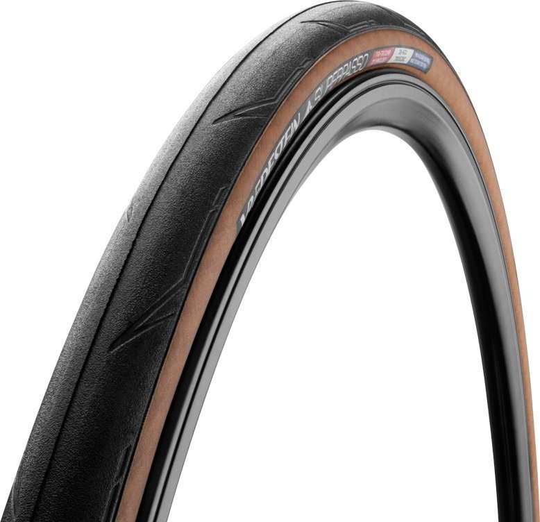Vredestein Opona szosowa VREDESTEIN Superpasso, 700x25C (25-622), Zwijana, TPI150, 220g, Czarna-Transparentna (NEW)