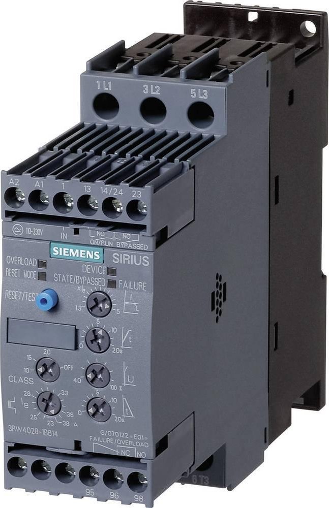 Siemens Softstart 3-fazowy 200-480VAC 12,5A 5,5kW/400V Uc=110-230V AC/DC S0 3RW4024-1BB14