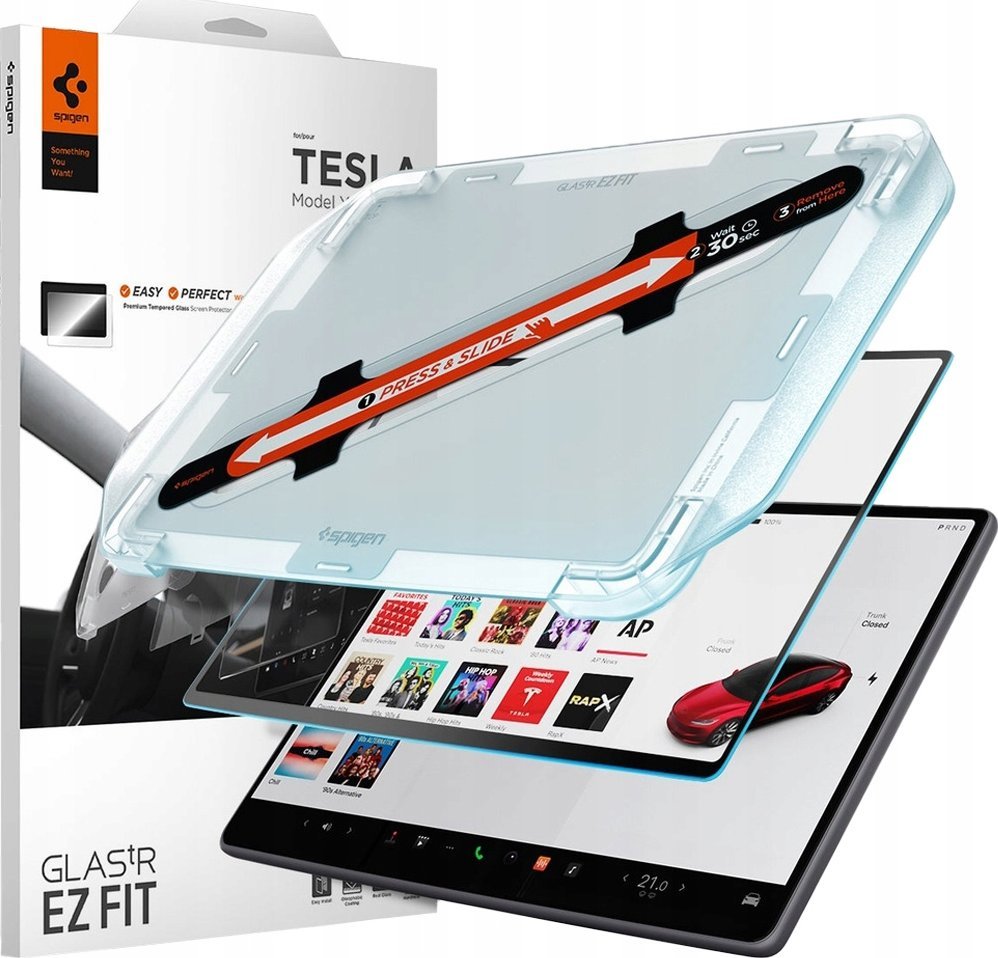 Spigen Spigen Tesla EZ Fit Anti Glare Screen Protector 1 Pack, transparency - Tesla Model 3 (2024)