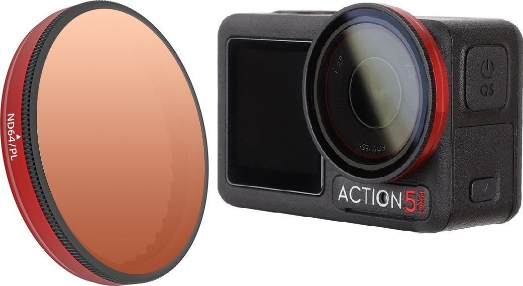 Filtr Hybrydowy 2w1 Polaryzacyjny Pl Nd64 Do Dji Osmo Action 5 Pro / 5pro / 4 / 3 / Fi903-64p