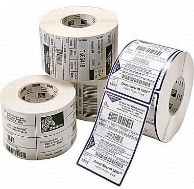 LABEL, POLYETHYLENE, 102X76MM; THERMAL TRANSFER, POLYE 3100T GLOSS, PERMANENT ADHESIVE, 76MM CORE