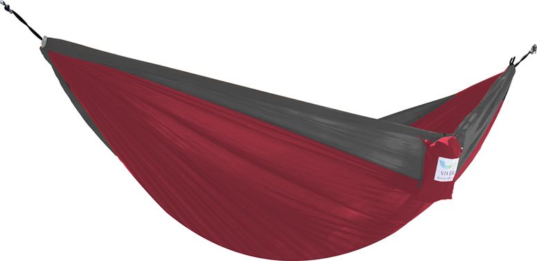 Parachute Hamak turystyczny dwuosobowy Parachute, czerwono-szary PAR2