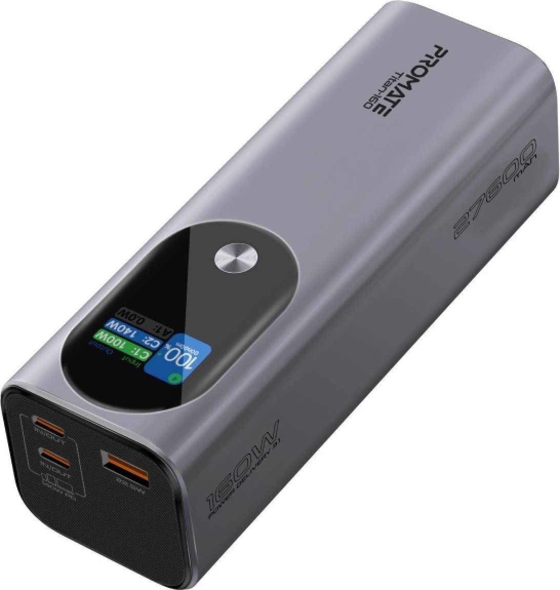 Promate Titan-160 Power Bank 160W / 27600mAh / USB-C PD / QC3.0