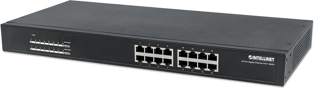 Switch Intellinet Network Solutions Gigabit 16x 1000Mbps RJ45 PoE/PoE+ 220W Rack 19 (560993)