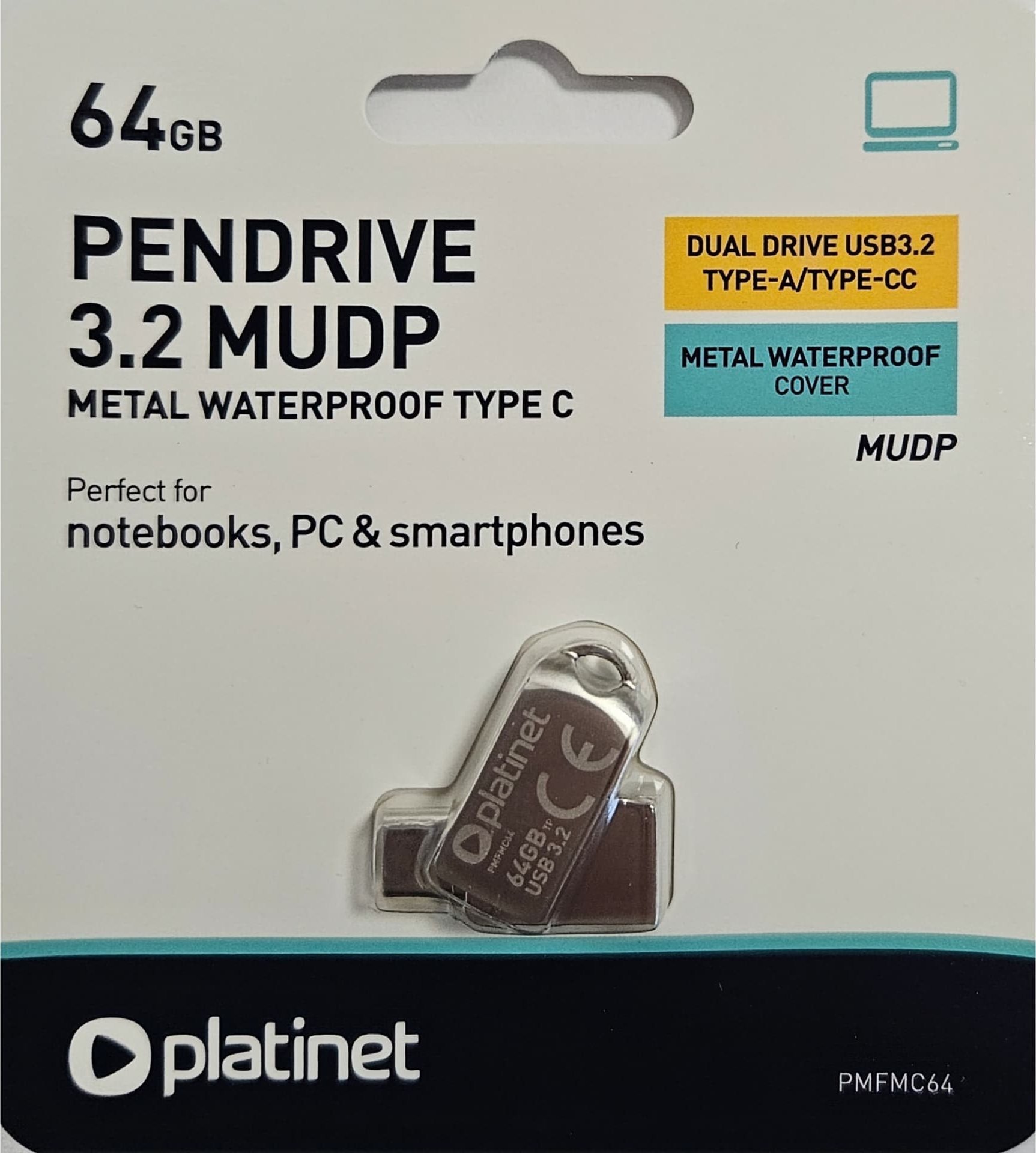 Pendrive Platinet MUDP, 64 GB (PMFMC64)