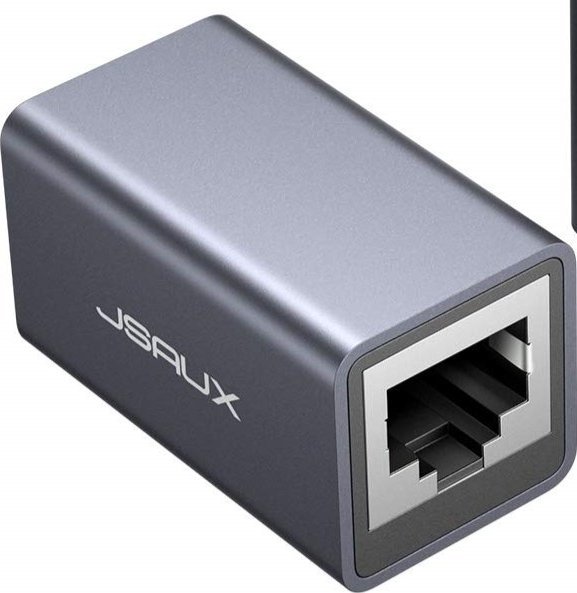 JSAUX Złączka sieciowa RJ45 szara 10GB cat 8 aluminium