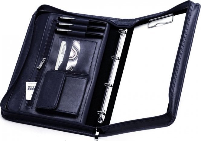 AKTÓWKA TECZKA NA DOKUMENTY BIWUAR A4 SOLOME #7 GRANATOWA