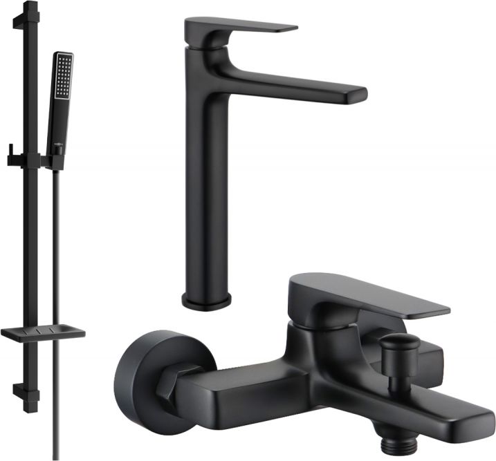 Mexen Mexen Lynx DQ72 zestaw wannowy, czarny - 745913DQ72-70