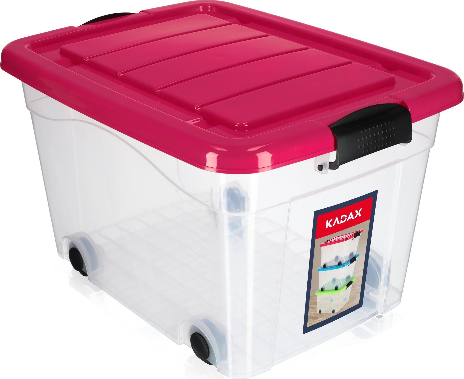 Kadax Pojemnik Organizer Pudełko Zabawki Na Kółkach 40L